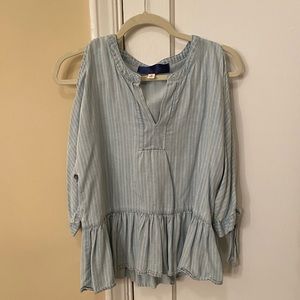 Francesca’s Blue Peplum Blouse